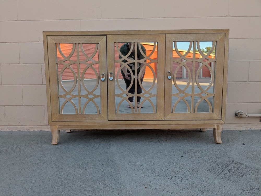 Modern Regency Wood Console Media Entryway Sofa Sideboard Table