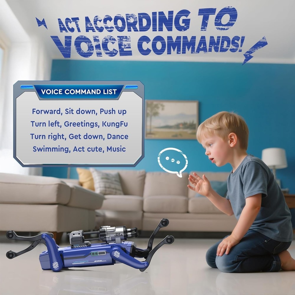 Smart Robot Dog - Interactive STEM Toys with Voice & Remote Control, 30+ ....