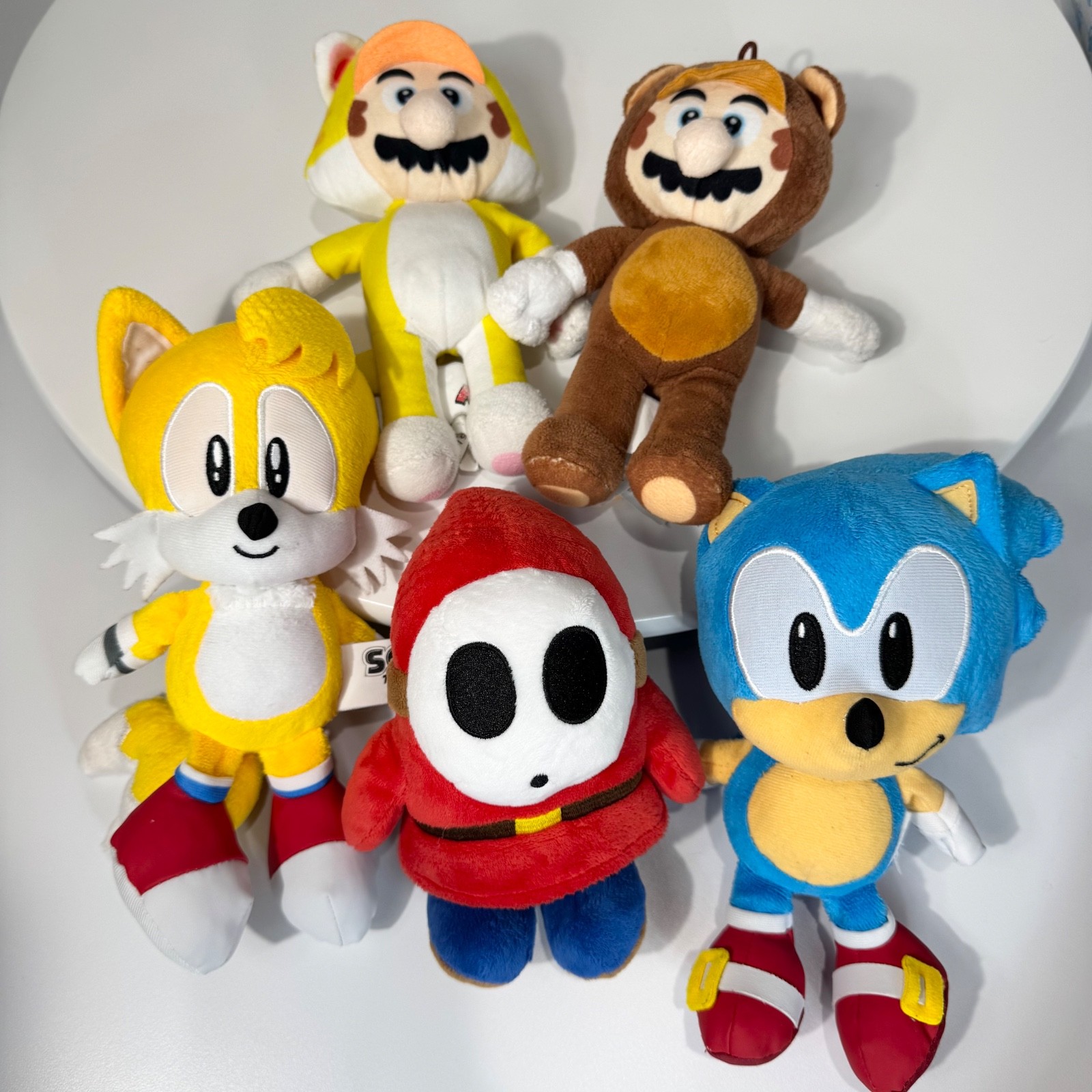 Super Mario and Sonic The Hedgehog Plush Lot of 5 Video Game Stuffed Toy Mix