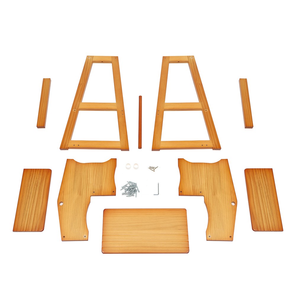 3-Step Folding Library Ladder Chair, Portable Multifunctional Step Stool