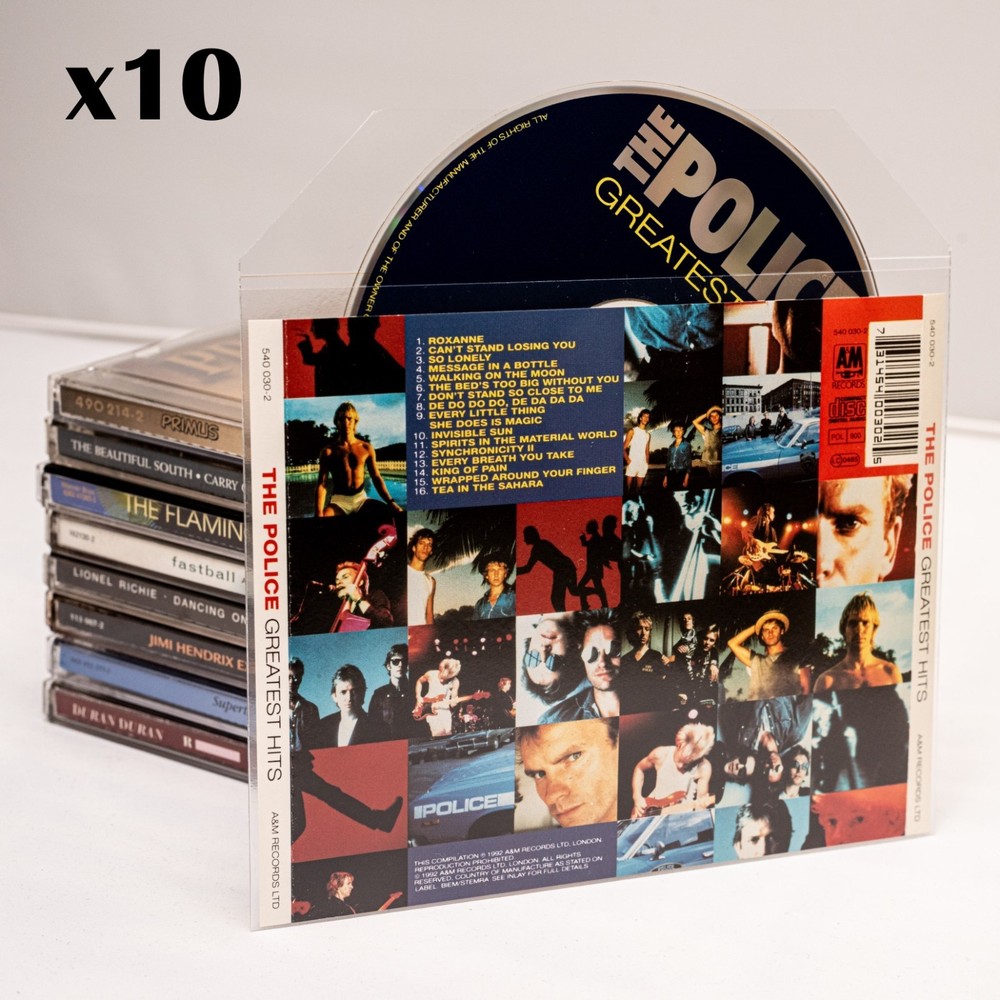 CD Case Replacement Plastic Sleeves Premium Glass Clear Polypropylene Wallets