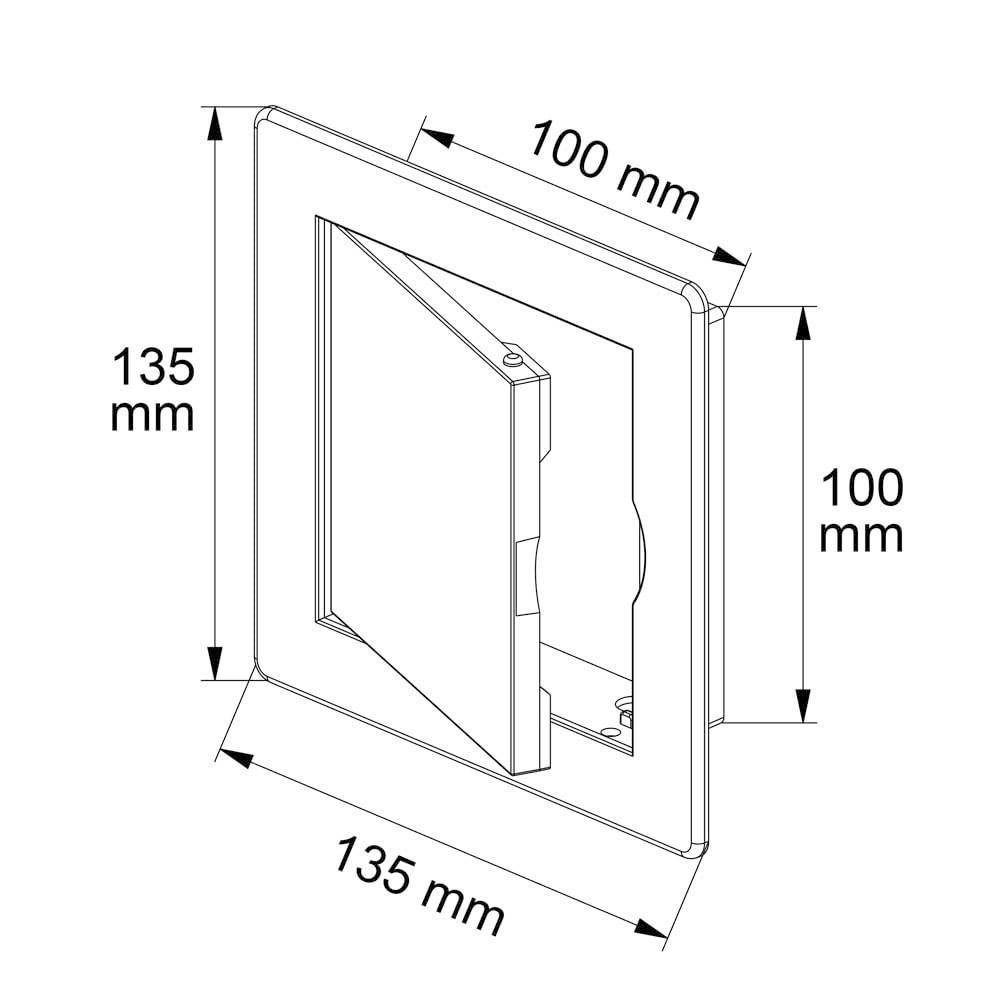 Professional Grade 4x4 Inch White Access Panel for Plumbing & Electrical