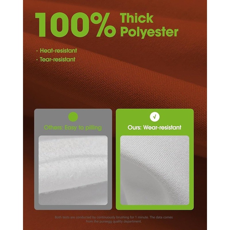 Durable Polyester Rectangular Tablecloth Easy Care Washable Home Events Parties