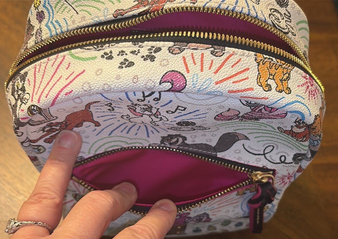 Disney Cats Sketch Dooney & Bourke Backpack White NWOT