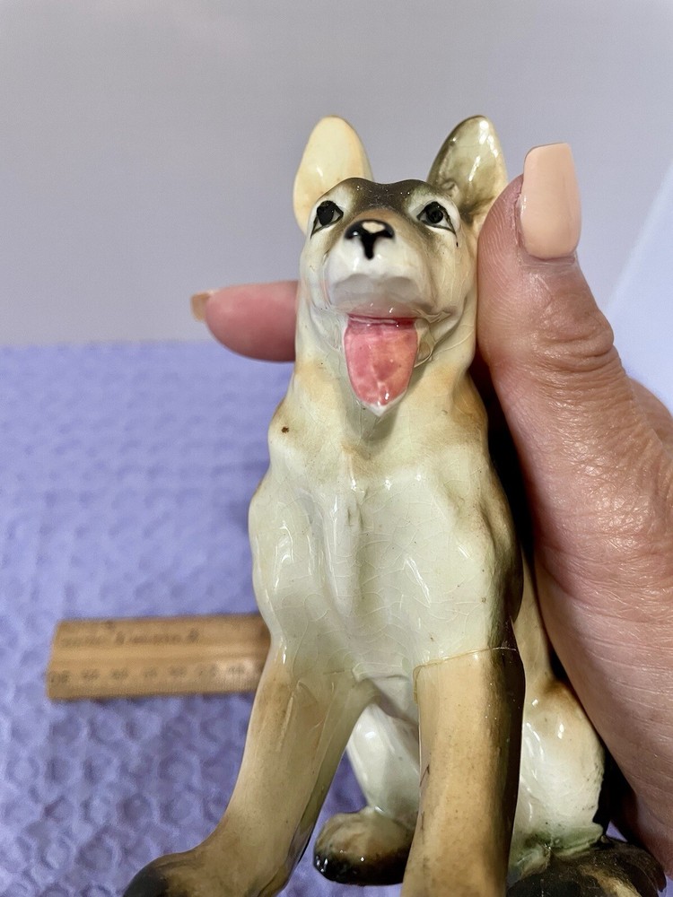 German Shepherd Figurine Vintage