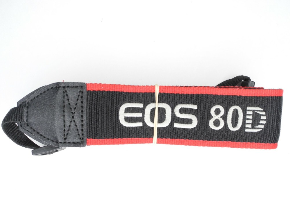 Canon EOS 80D Genuine Black / Red / White Camera Neck Strap