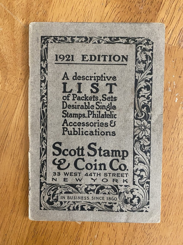 1921 Edition - Scott Stamp & Coin Co. - Stamp and Descriptive List Catalogue