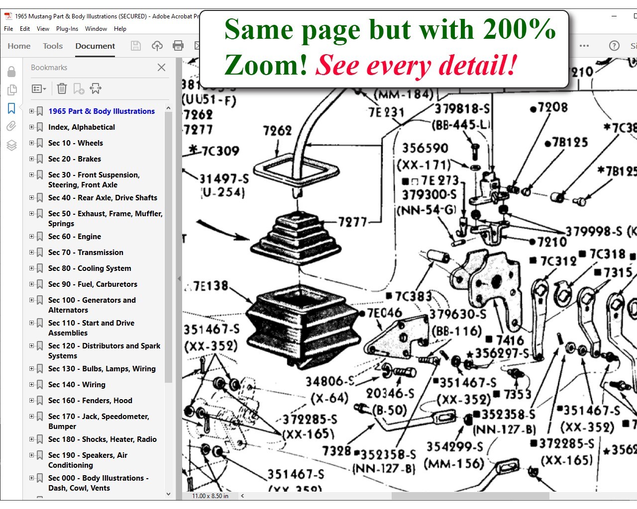 1965 Ford Mustang Part and Body Illustrations (eBook Download)