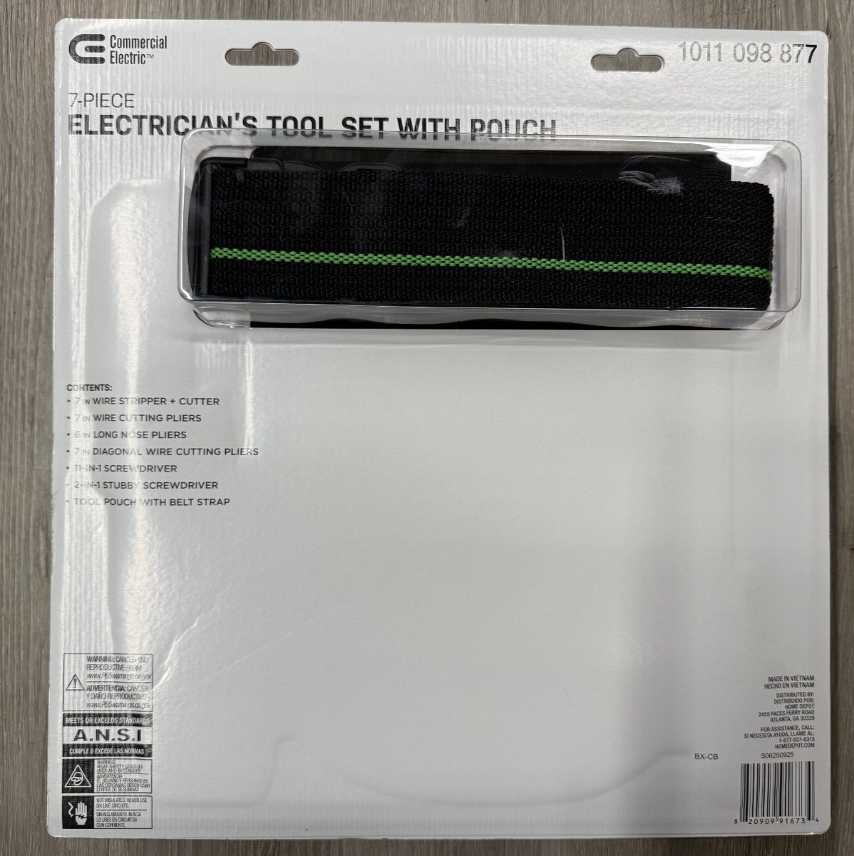 Commercial Electric 7-Piece Electrician's Tool Set with Pouch- BRAND NEW !!