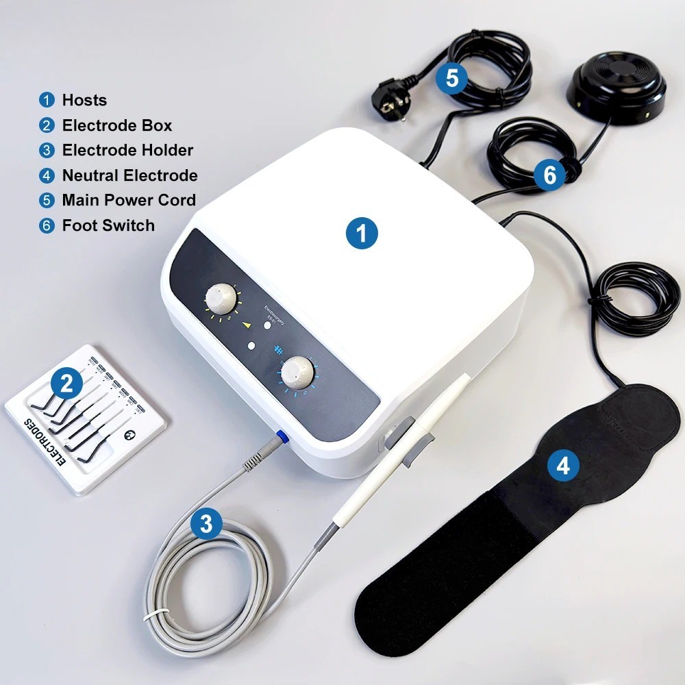 Dental Electro Electrosurgery Unit Machine High Frequency Electric 7pcs Knife