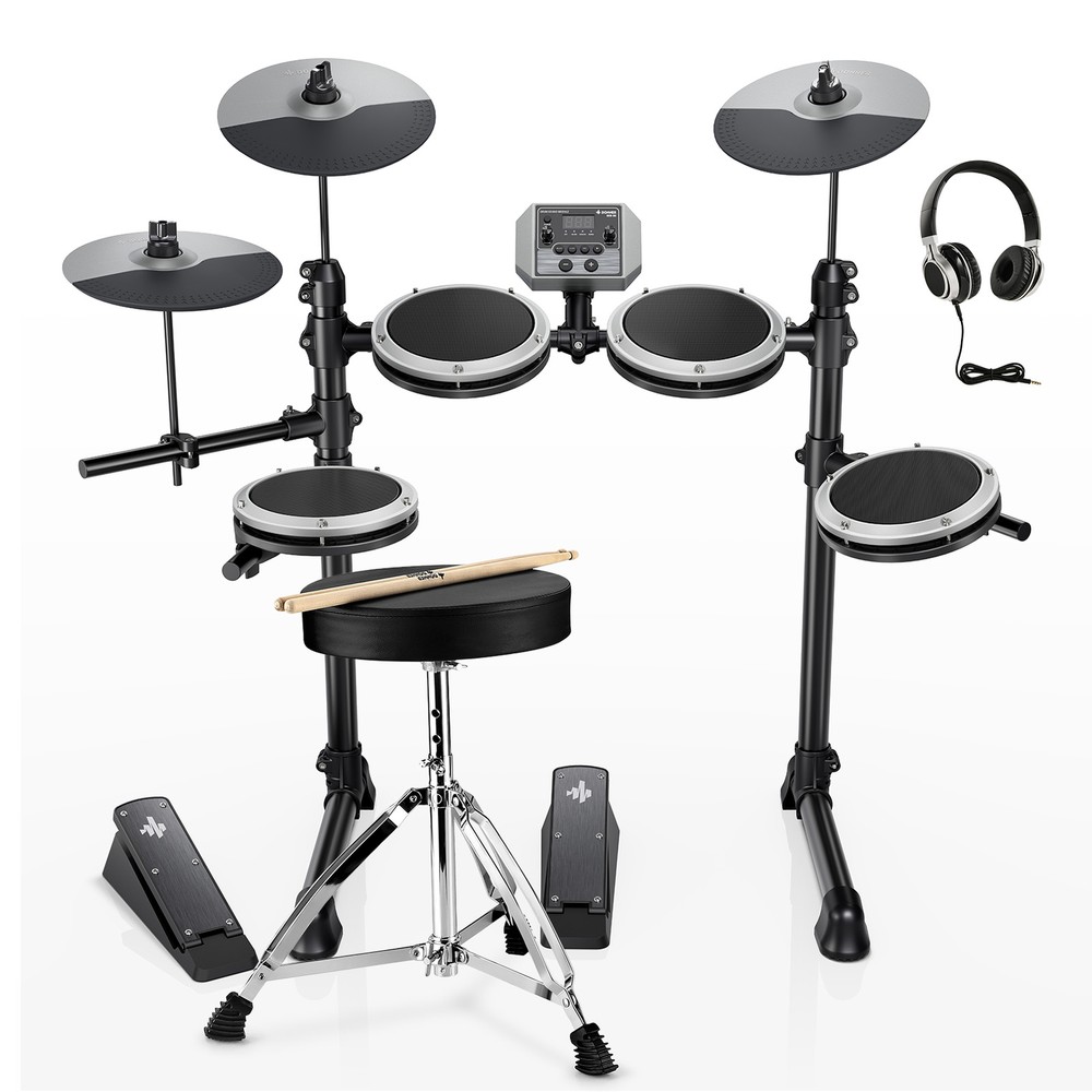 🥁Donner DED-80 Electric Drum Set Electronic Drum Kit With Headphone Throne