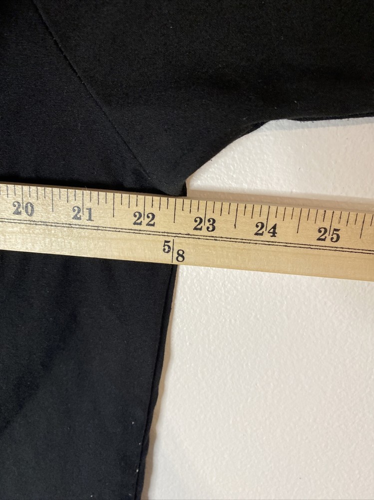 PINNACLE HD SOLID BLACK MEDIUM 8 BUTTON COTTON BLEND CHEFS COOK UNIFORM COAT