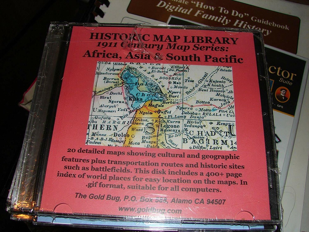 9 Historic Map Library CDs by Gold Bug Free Shipping