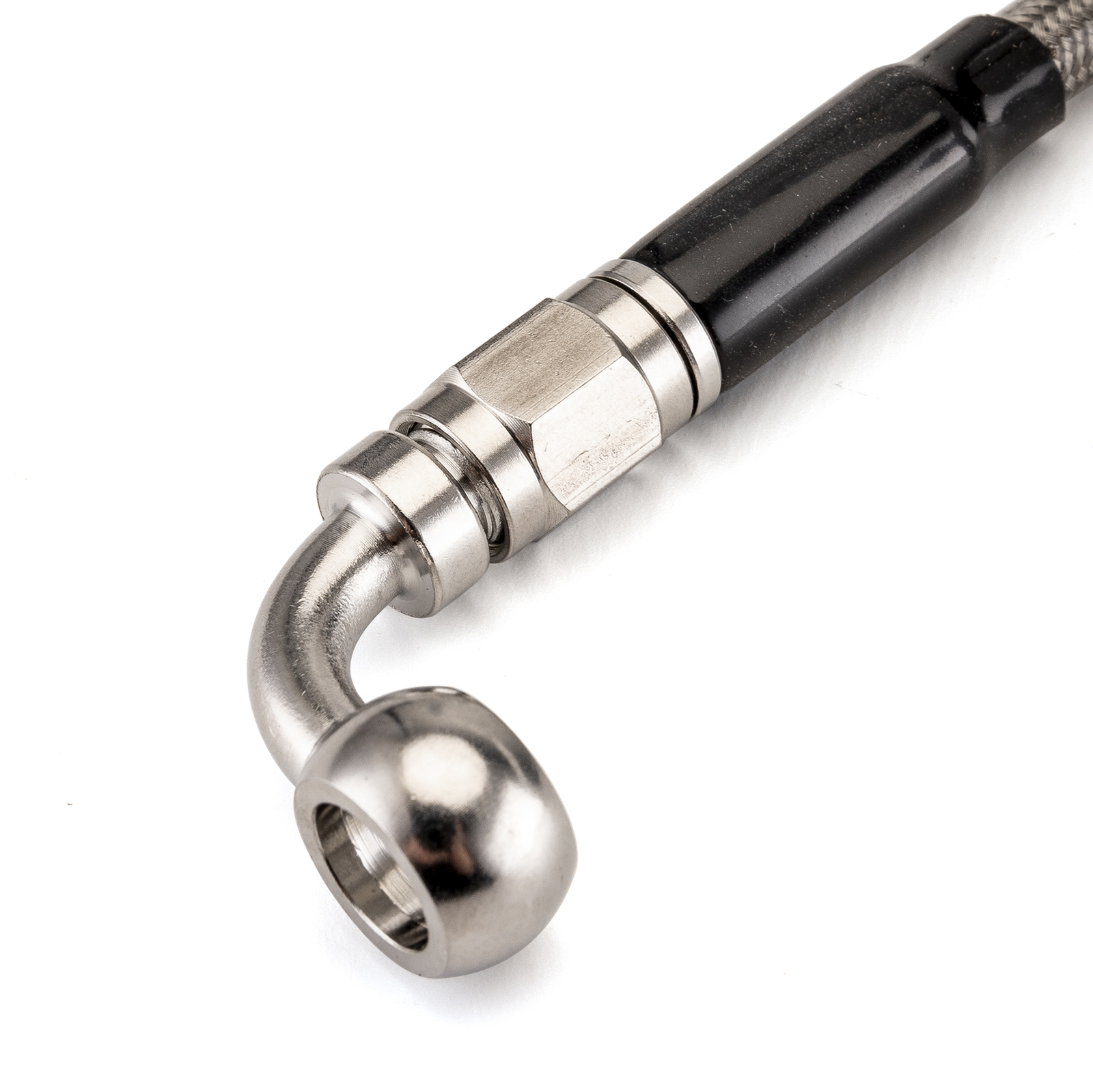 MOFUN 48" Stainless Steel Non-ABS Brake Line Kit For Harley 12" 14" Handlebar