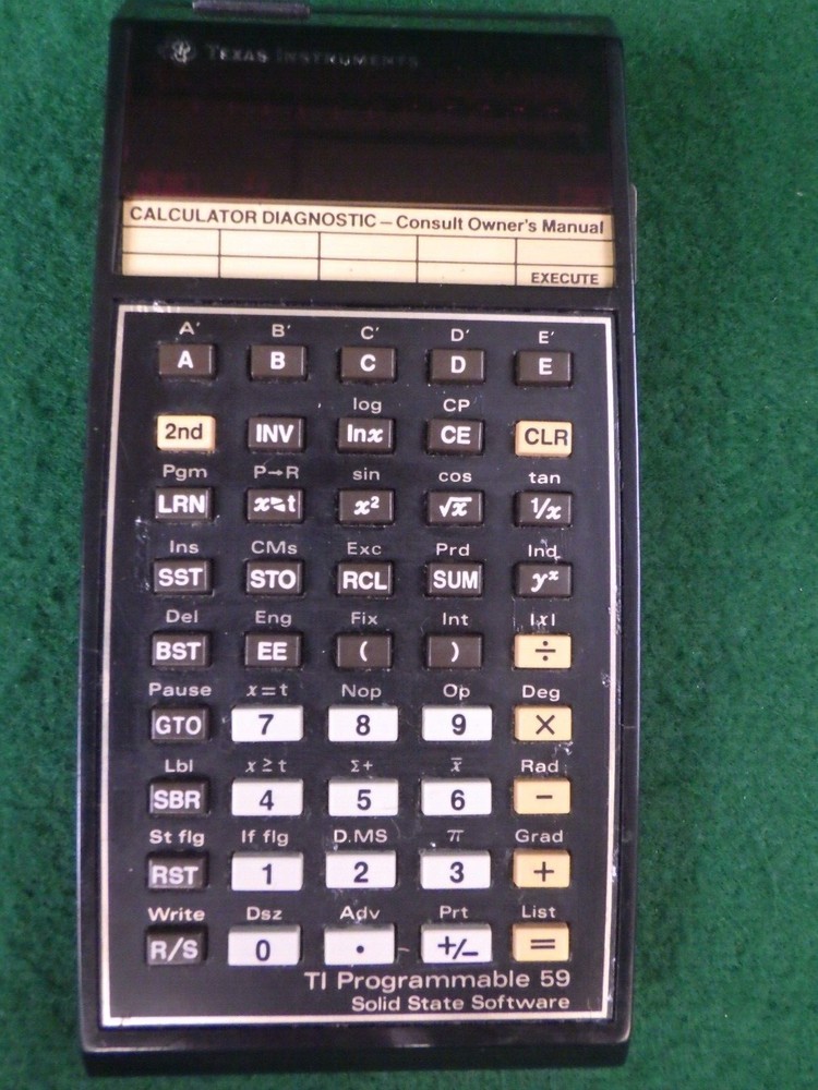 Vintage TI-59 Programmable Calculator With Case Read Description