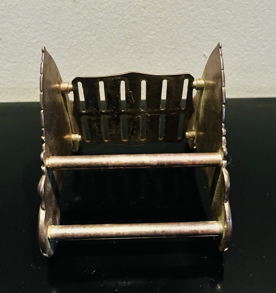 Vintage Silver Plated Sheffield Pineapple Pattern Serving Caddy MCM (Made Italy)
