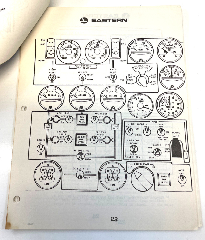 VTG Eastern Airlines DC-9 Electrical Power Operations and Troubleshooting Book