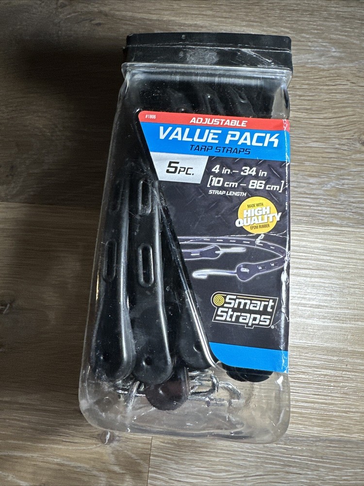 Smart Straps Assorted Rubber Tarp Straps 5-Pc.(#1A)