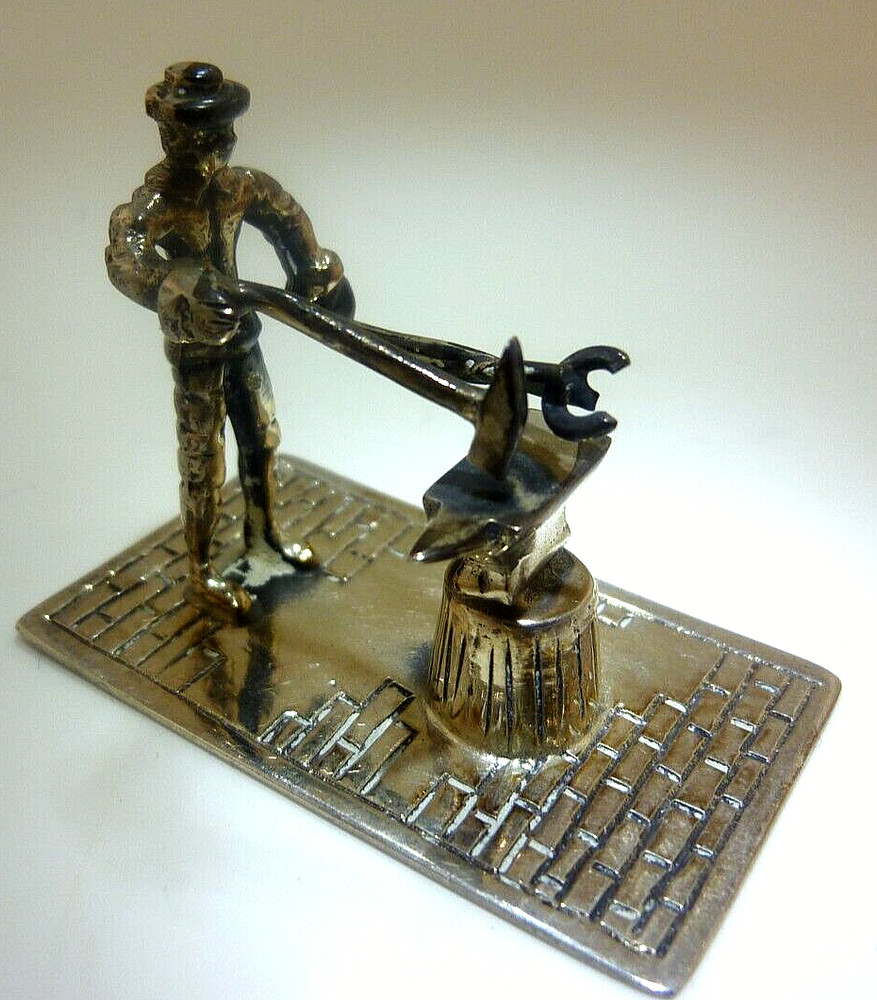 Antique Dutch 835  Silver  BLACKSMITH  Hallmarked miniature