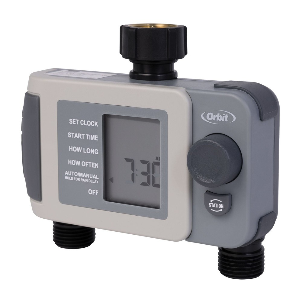 2-Outlet Programmable Hose Faucet Timer