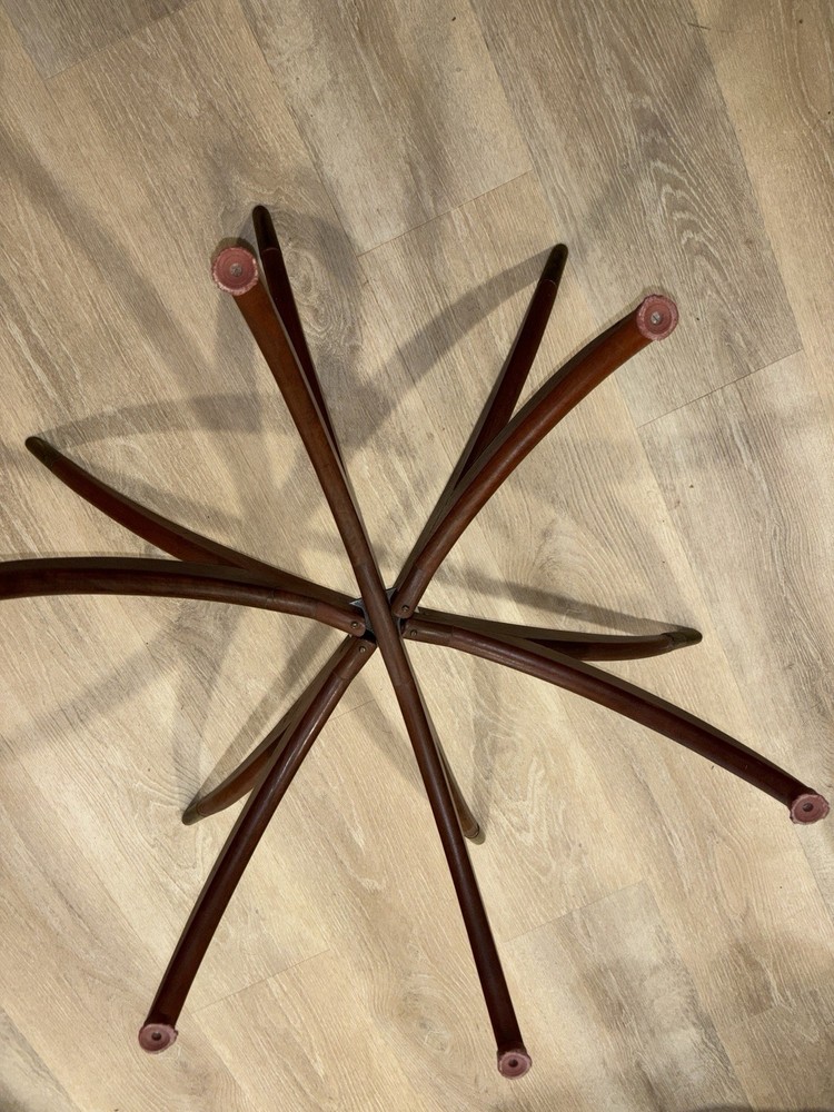 Brass Top MCM Folding Spider Leg Table