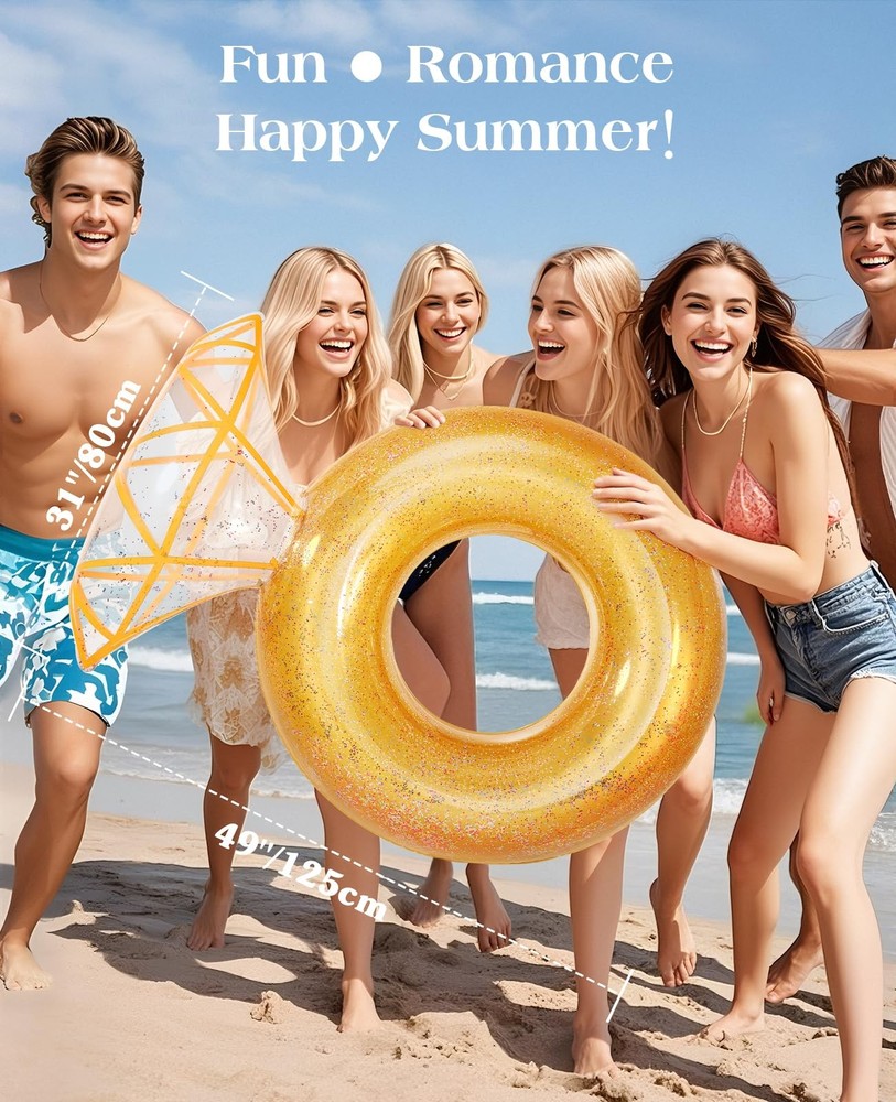 Pool Floats, Inflatable Diamond Ring Pool Float, Large Engagement Ring Floati...