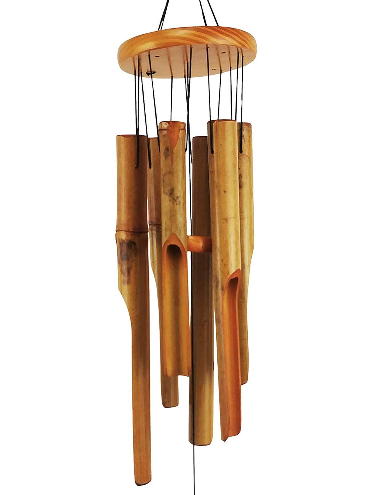 MUMTOP Bamboo Wind Chimes Outdoor Wooden Wind Chime with Amazing Deep Tone fo...