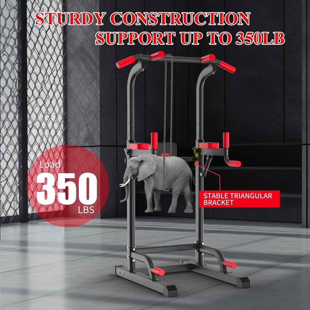 Power Tower Dip Station, Multi-Function Assistive Trainer Pull Up