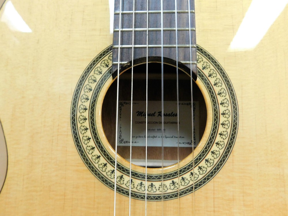 Miguel Rosales Model 9 Solid Top "Tan Shell" Classical Guitar + Gig Bag &Strings