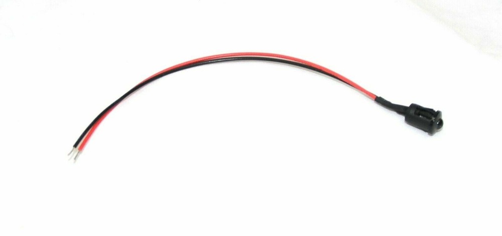 UP Dash Indicator Light Pigtail 1 White LED 2 Wire Snap-In #36521 Each