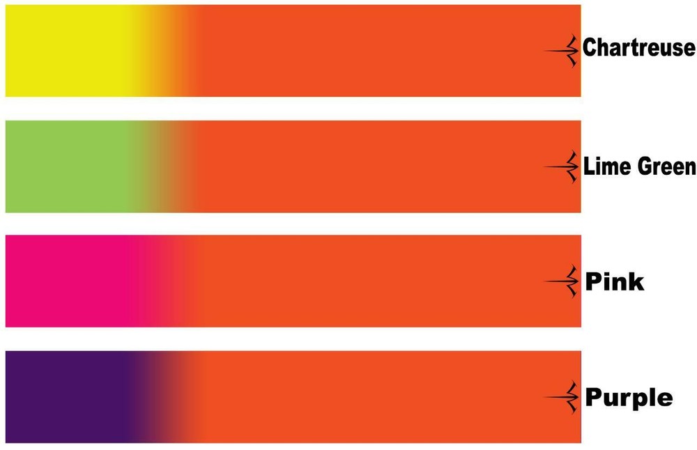 White Water Archery Orange Fade Solid 3 Arrow Wraps 15 Pc Pack Multiple Colors