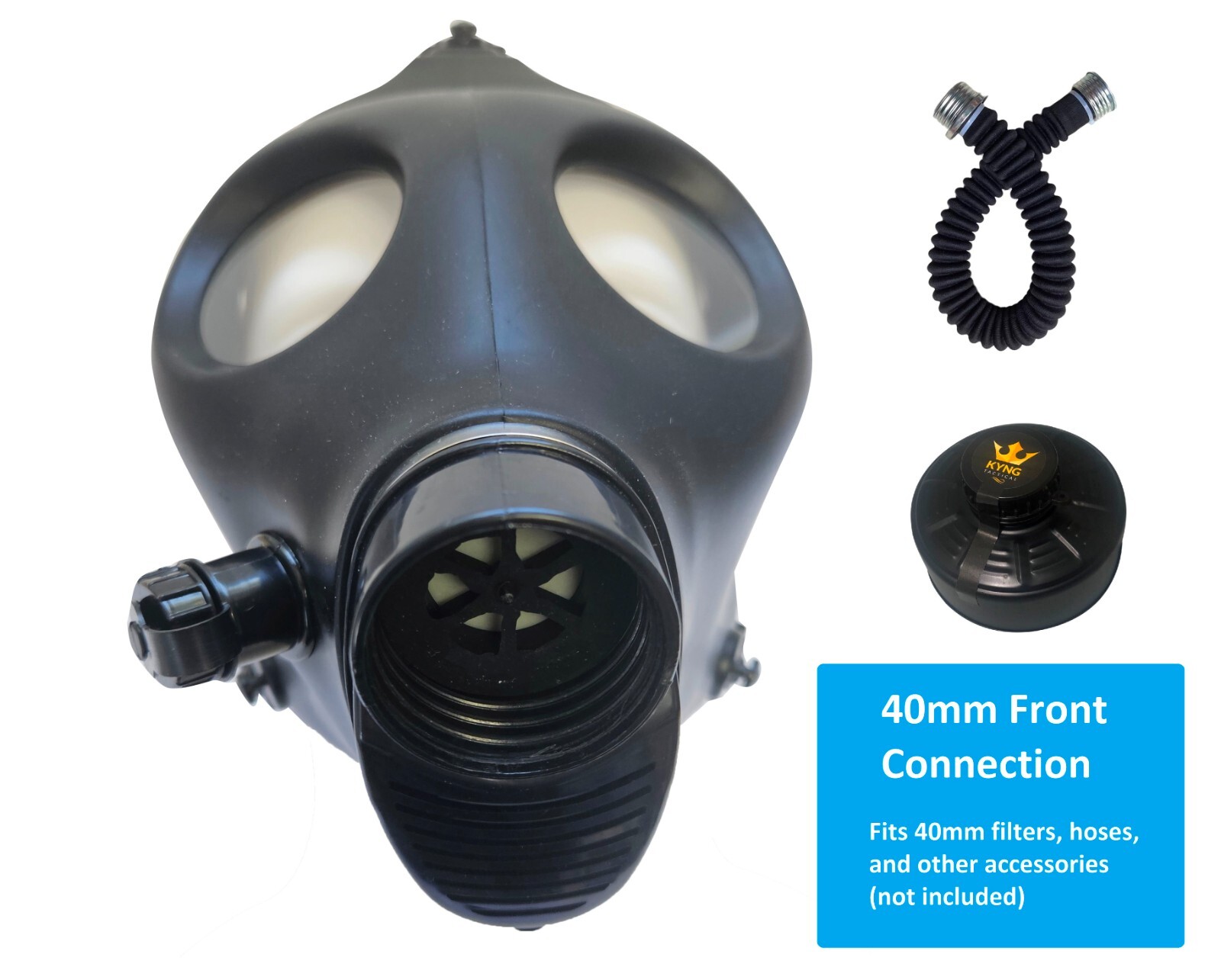 KYNG Israeli Style Rubber Respirator Mask- Filter Sold Separate- Mask Only- NEW