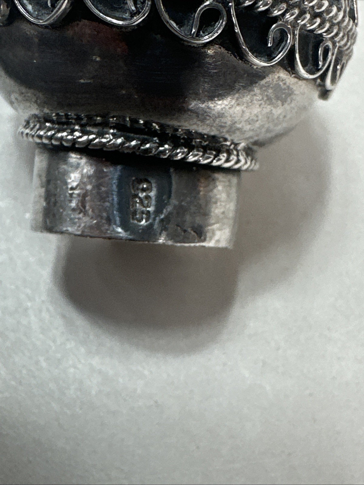 Vintage Sterling Silver Middle Eastern Prayer Scroll Holder