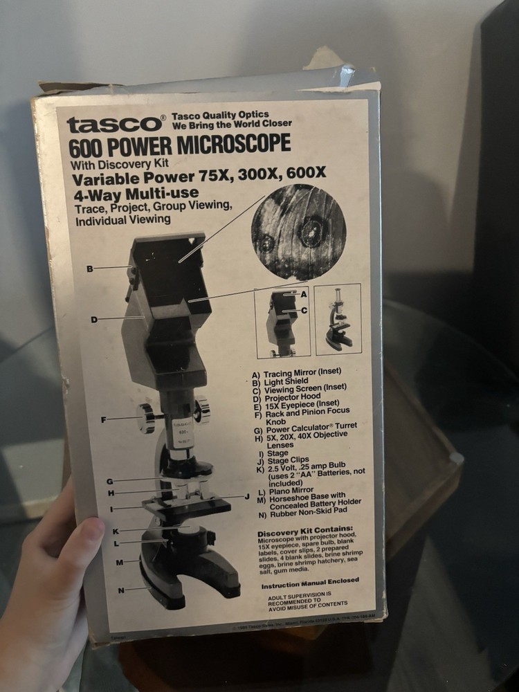 vintage tasco microscope Kit 600 Power Microscope