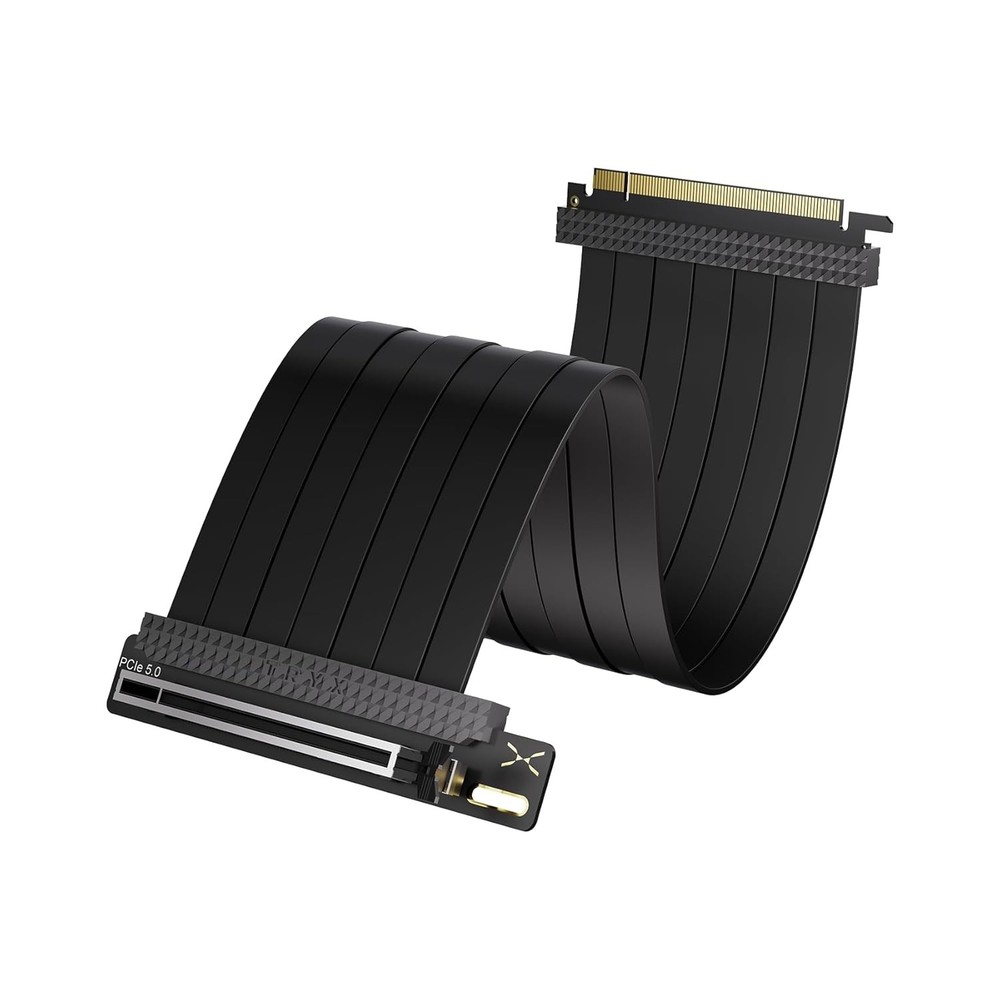 TRYX String PCIE 5.0 x 16 Riser Cable 128GB/s Vertical GPU 200mm Black