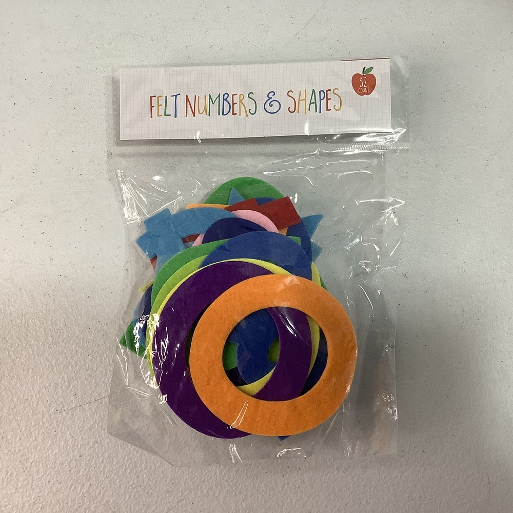 Felt Numbers & Shapes, Educational, 32 Pieces