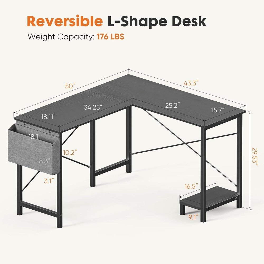 L Shaped Desk - Computer Desk Corner Desks Gaming Desk PC Table