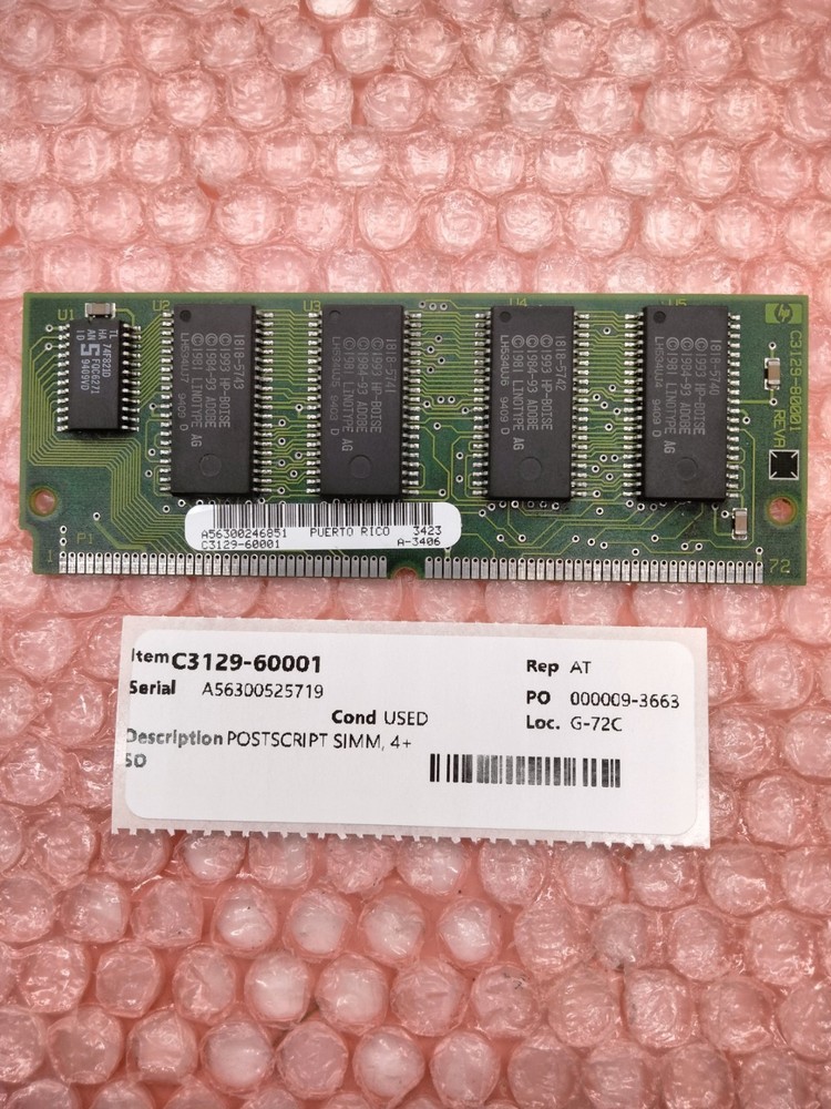 C3129-60001 POSTSCRIPT SIMM 4+