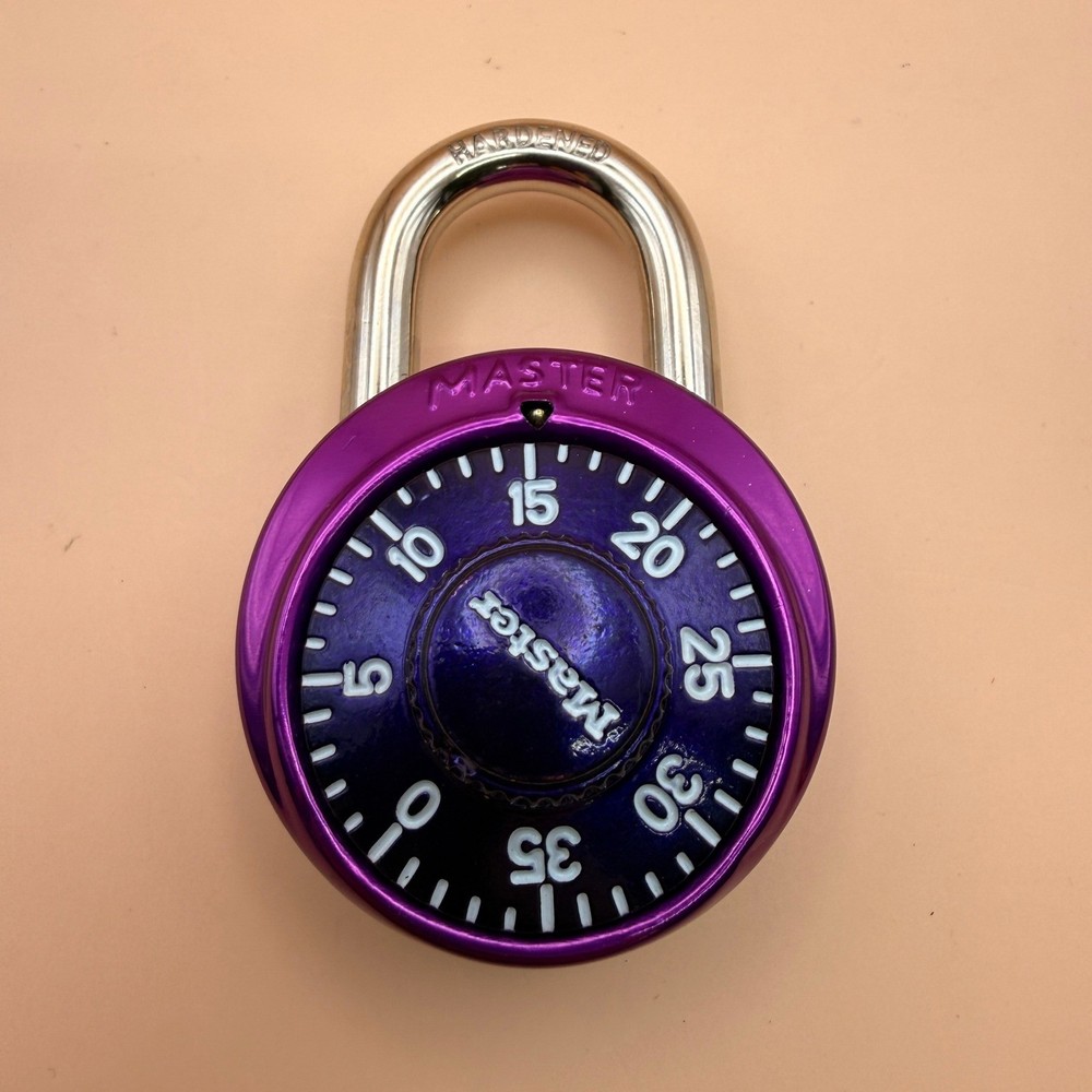 Master Lock Purple 1530DCM Locker Lock Combination Padlock