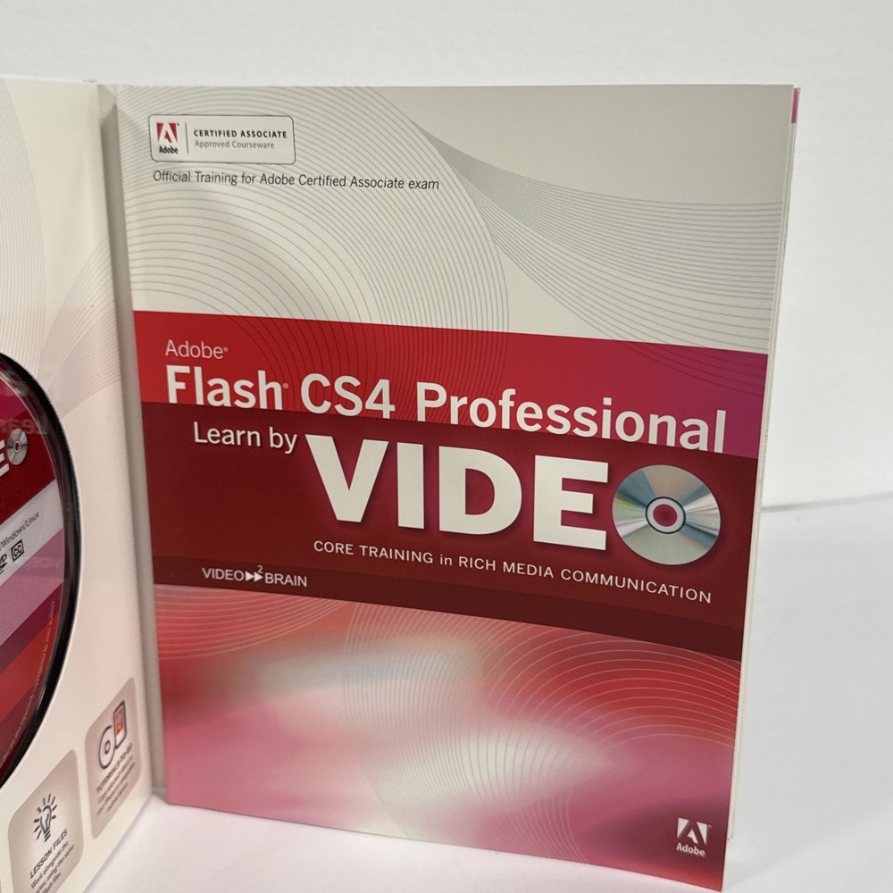 Adobe Flash CS4 Professional Learn by Video Training DVD-Rom Mac Windows Linux
