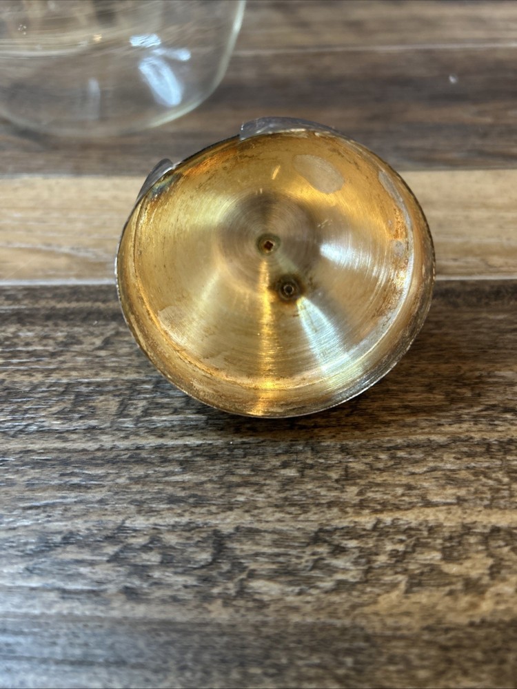 Vintage Silver Plate & Glass Coffee Carafe Pitcher