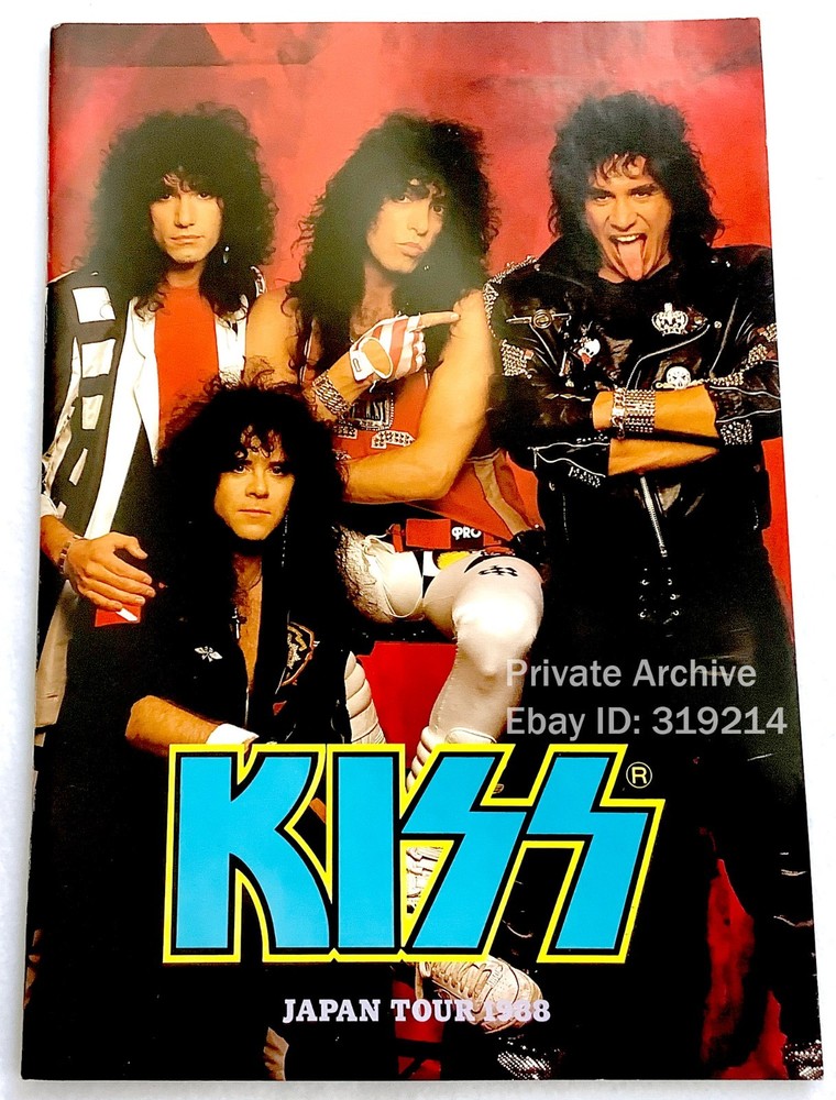KISS Japan 1988 Crazy Nights Non-Makeup Tour Program Book Eric Carr - Ships USA