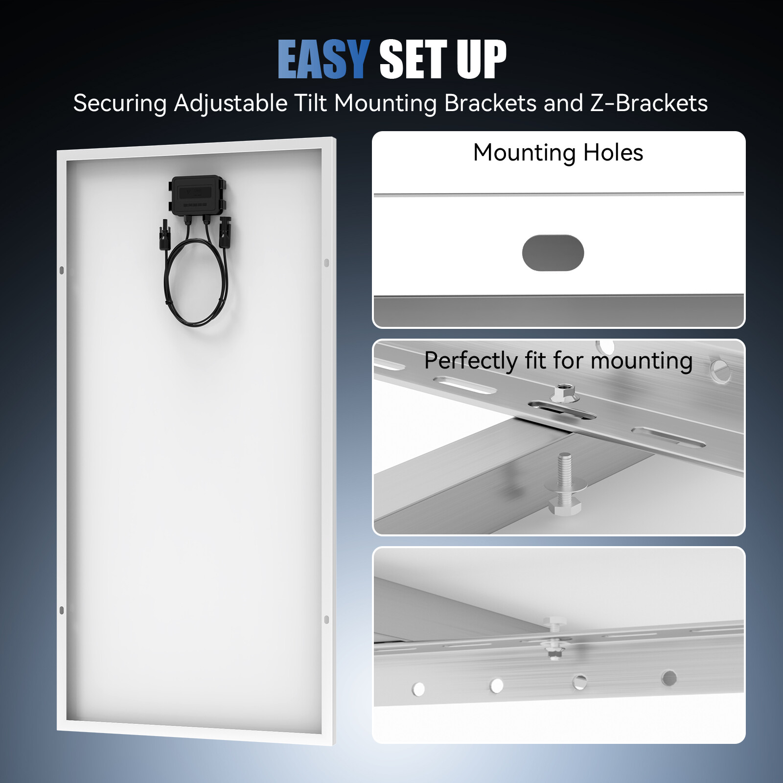 400W 12V Solar Panel 18BB N-type Battery Charge RV PV Home Off-Grid Battery Powe