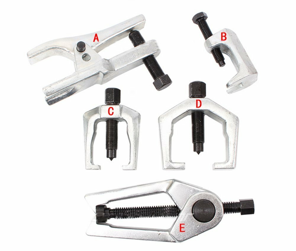 5PC FRONT END BALL SERVICE JOINT TIE ROD PITMAN ARM PULLER REMOVER TOOL KIT SET