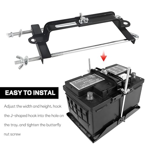 Adjustable Battery Hold Down, Universal Battery Adjustable Crossbar with 11''
