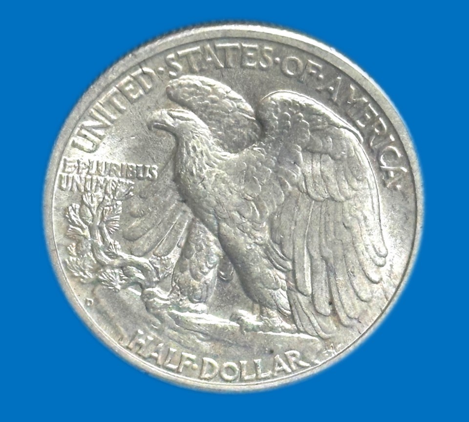 1945-D UNCIRCULATED WALKING LIBERTY HALF DOLLAR