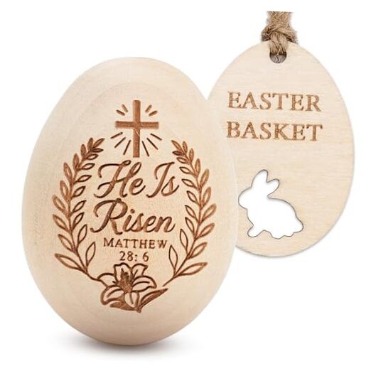 Easter basket stuffers He is Risen Easter Decor, Resurrection Eggs Eggrisennew