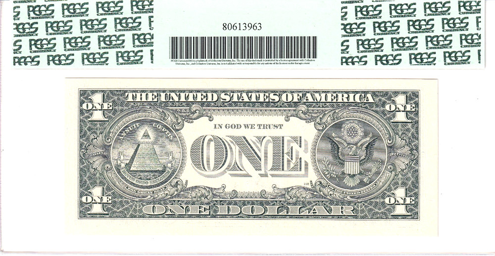 2003-A $1 FRN PCGS Gem New 65PPQ Fancy TRUE 0/1 BINARY Serial #E01101110B