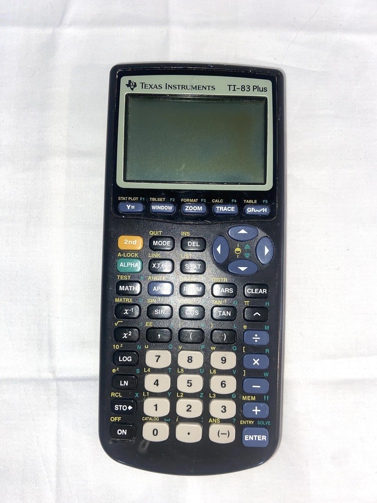 Texas Instruments TI-83 Plus Graphing Calculator Without Cover Tested Working
