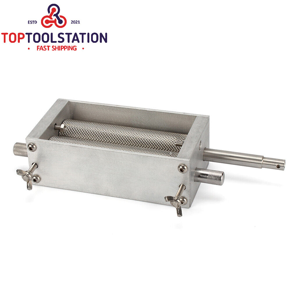 Manual Grain Mill Wheat Grinder Oat Feed Grinding Machine w/ 2 Rollers Stainless